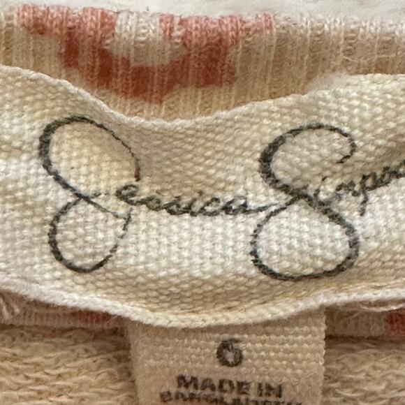 Jessica Simpson Girls Sweatshirt sz 6 Rose Gold Leopard Ruffle Sleeve Sweatshirt - Picture 5 of 6